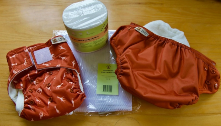 Luiers, inlegvellen, wasnet, tafel