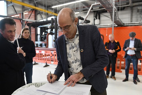 wethouder, zaal, pen, overeenkomst