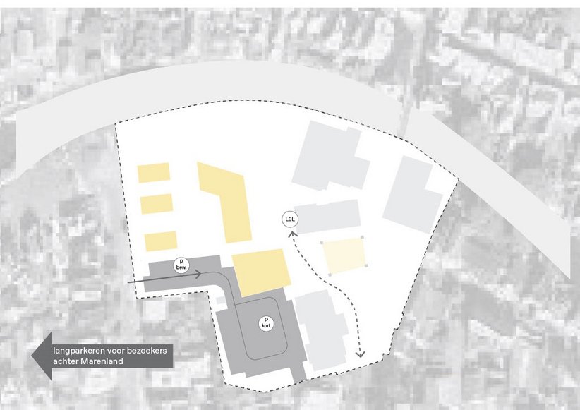 Schets parkeerplaatsen
