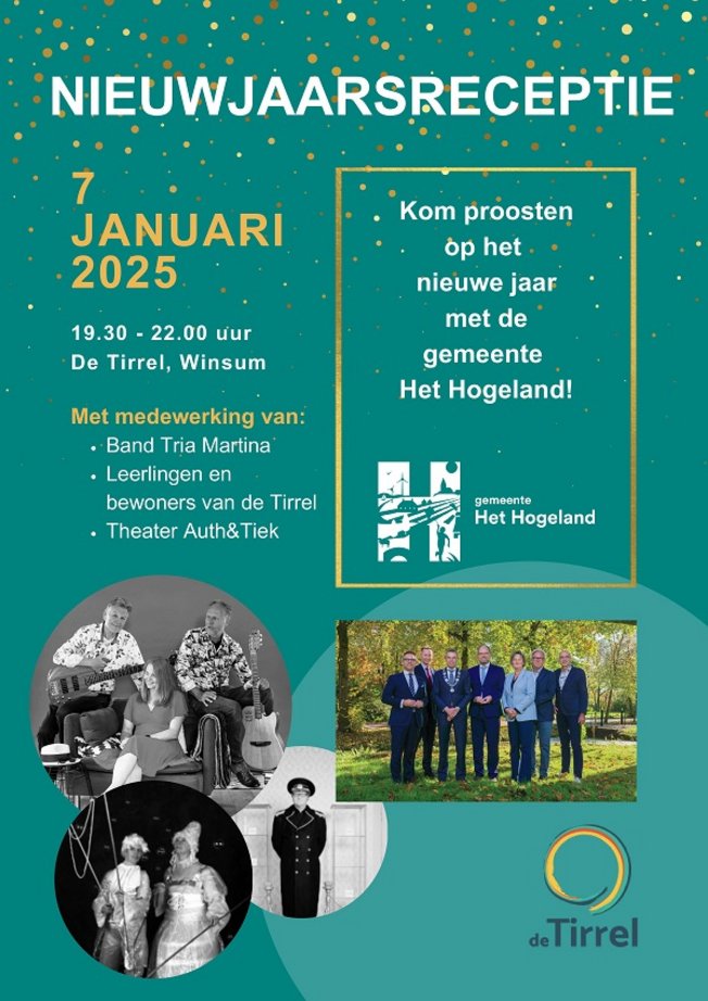 Kaart nieuwjaarsreceptie 7-1-2025