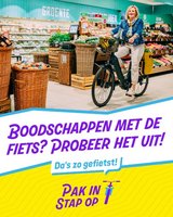 boodschappen met de fiets, fietsen, boodschappen, gebruik fietstas voor boodschappen