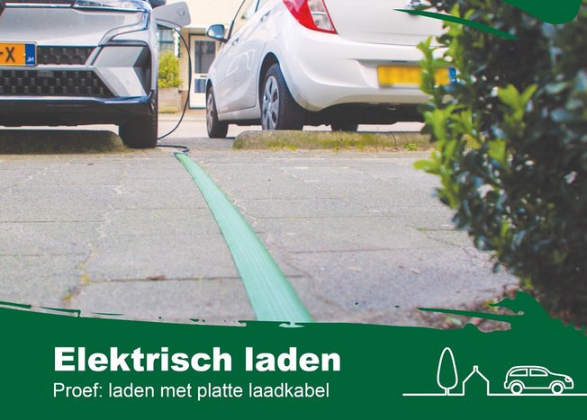elektrisch laden, platte laadkabel, opladen auto, laadkabel