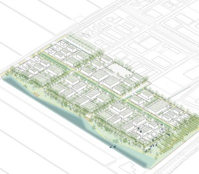 Schets uitbreiding bedrijventerrein