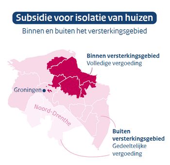 Kaart Groningen en Noord-Drenthe, versterkingsgebied