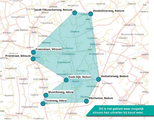 Gebied wat kans heeft op een stoomstoring