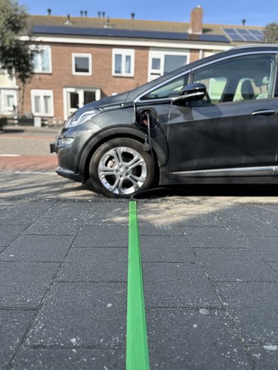 auto, stoep, laadkabel