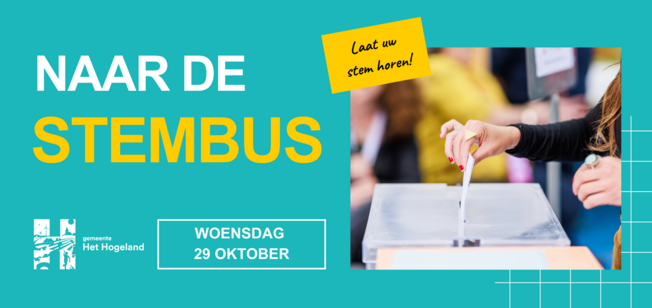 naar de stembus, laat uw stem horen, stem 29 oktober, stem woensdag 29 oktober