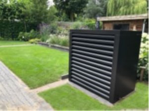 Warmtepomp met omkasting
