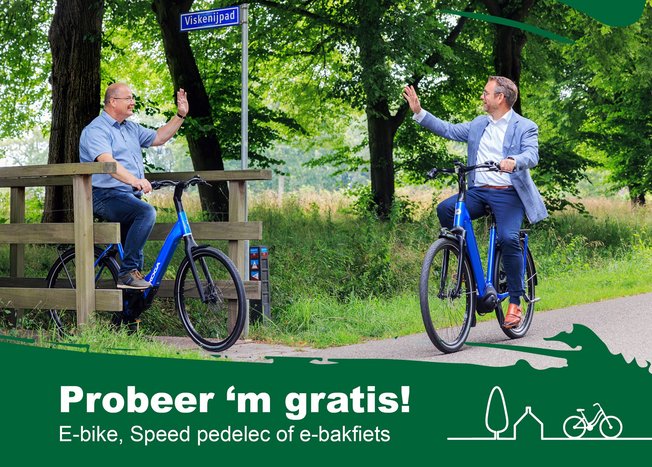 elektrische fiets uitproberen, elektrische fiets actie, elektrische fiets 