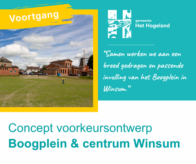 Concept voorkeursontwerp Centrumplan Boogplein en centrum Winsum