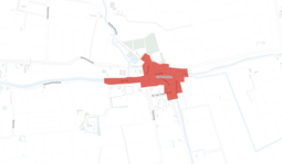 Kaart Onderdendam, omgeving, beschermd gebied