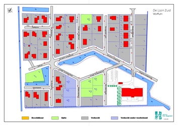 Overzichtskaart bouwkavels De Laan Zuid