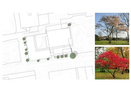 Plattegrond gebouw en tuin